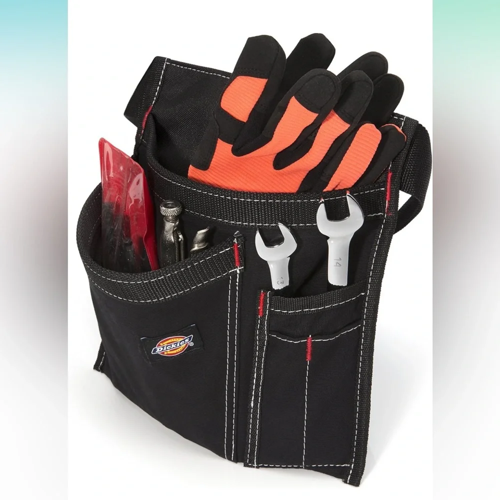 NWT Dickies Black 5-Pocket Single Side Tool Belt Pouch/Work Apron